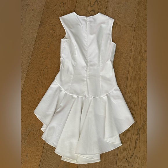 Alexander McQueen 2013 white Cotton Draped High Low Peplum crew neck Tank Top - Picture 8 of 14